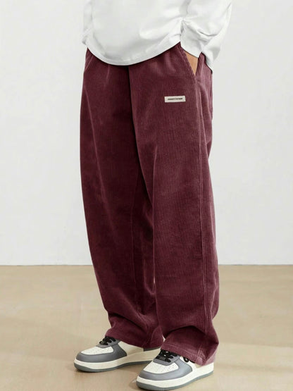 Men’s Corduroy Drawstring Pants – Relaxed Fit Everyday Comfort