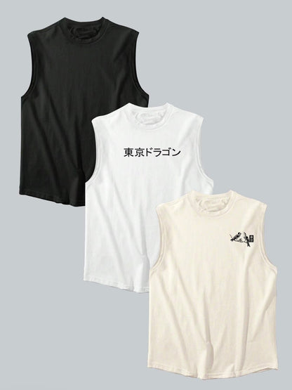 Tokyo Blossom Graphic Tank (3 Pack)