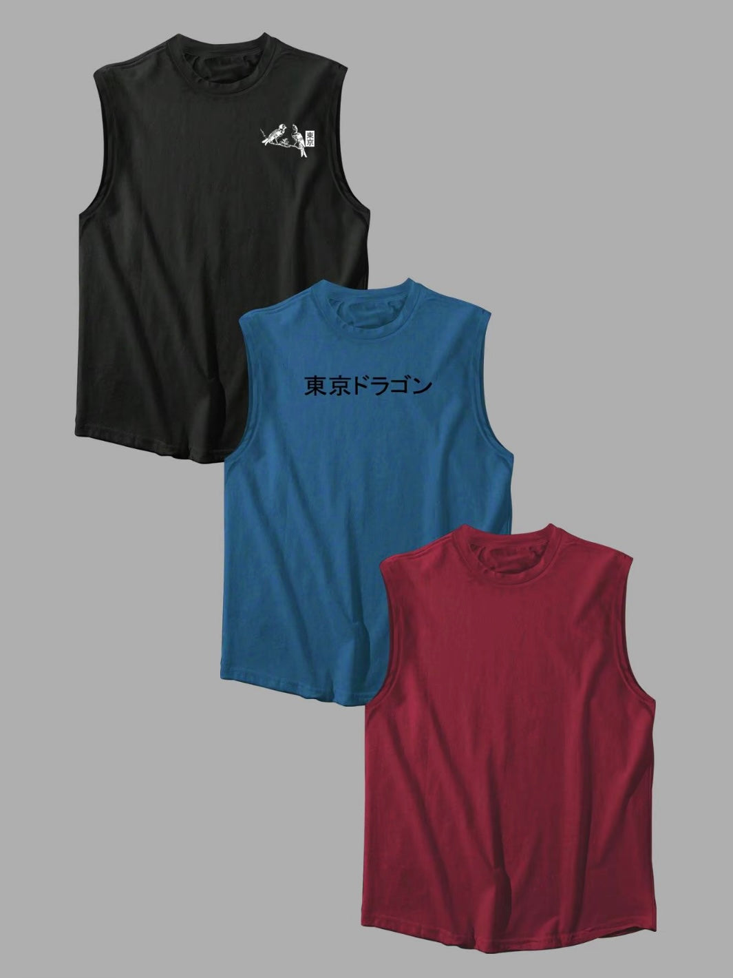 Tokyo Blossom Graphic Tank (3 Pack)