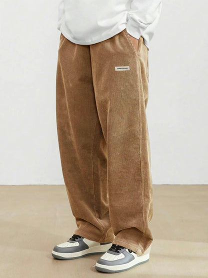 Men’s Corduroy Drawstring Pants – Relaxed Fit Everyday Comfort