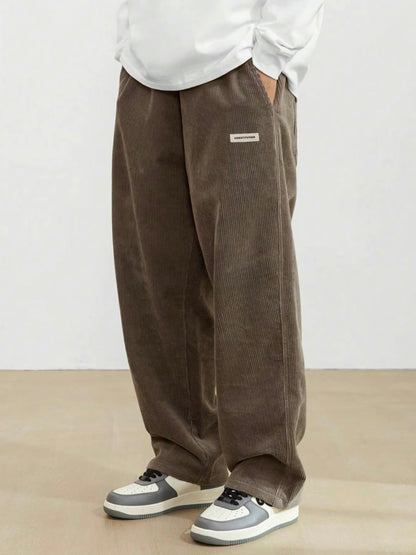 Men’s Corduroy Drawstring Pants – Relaxed Fit Everyday Comfort