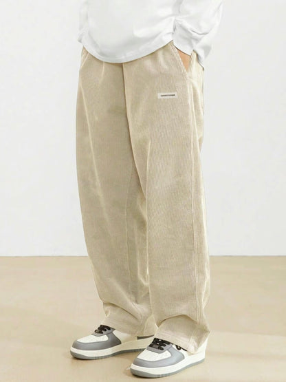 Men’s Corduroy Drawstring Pants – Relaxed Fit Everyday Comfort