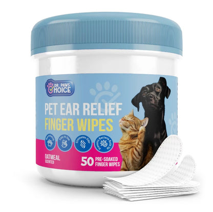 Dr. Paws Choice: Pet Care Finger Wipes for Dental and Ear Hygiene