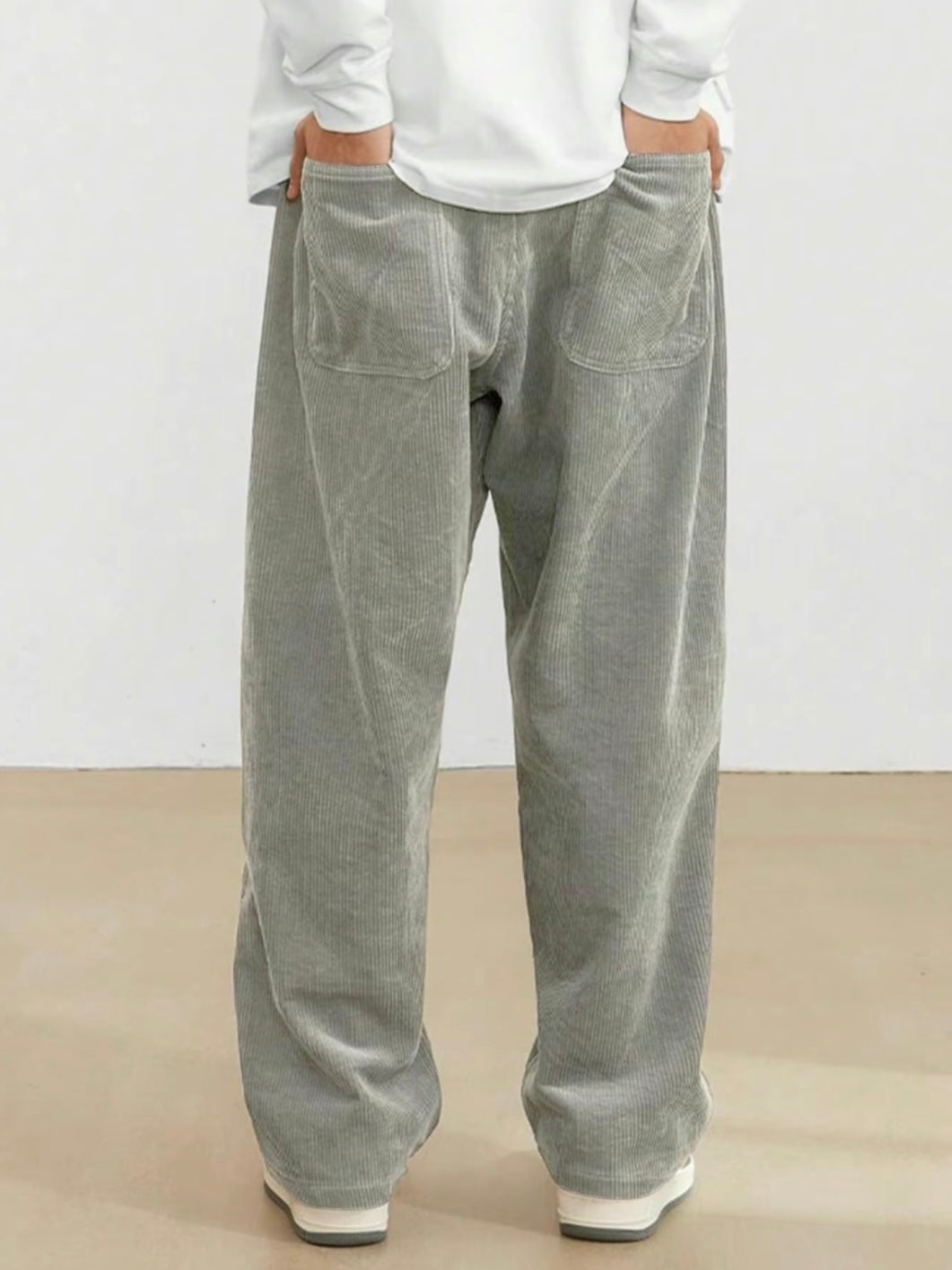 Men’s Corduroy Drawstring Pants – Relaxed Fit Everyday Comfort