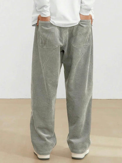 Men’s Corduroy Drawstring Pants – Relaxed Fit Everyday Comfort