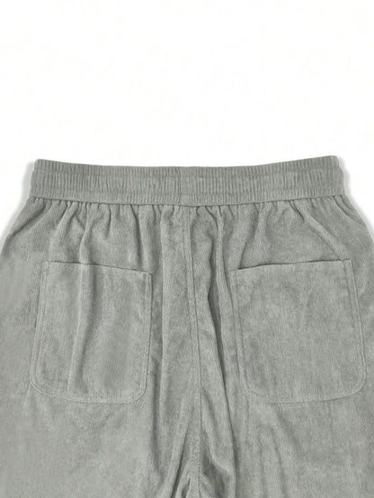 Men’s Corduroy Drawstring Pants – Relaxed Fit Everyday Comfort