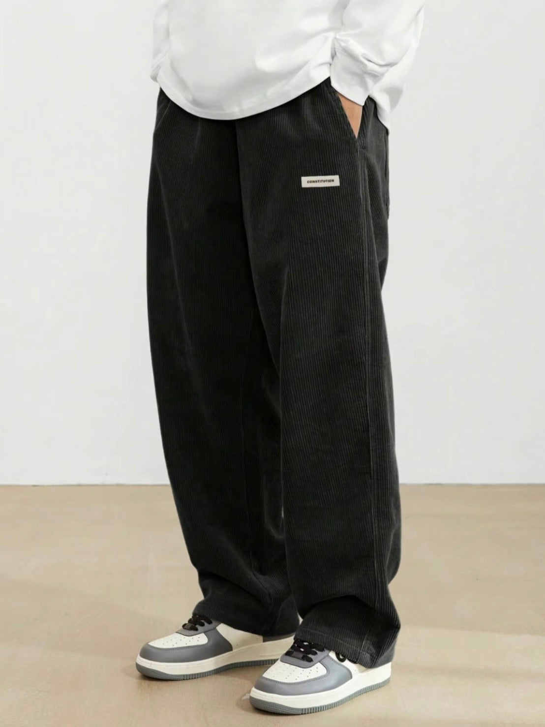 Men’s Corduroy Drawstring Pants – Relaxed Fit Everyday Comfort