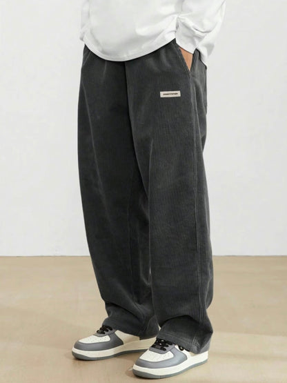 Men’s Corduroy Drawstring Pants – Relaxed Fit Everyday Comfort