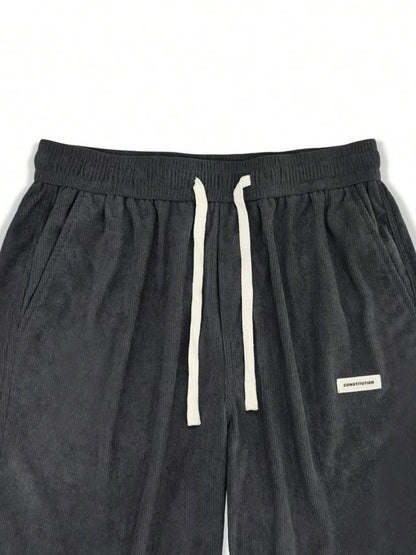 Men’s Corduroy Drawstring Pants – Relaxed Fit Everyday Comfort